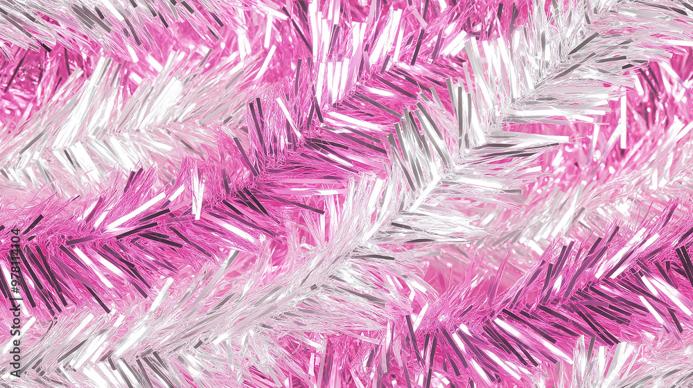 shimmering tinsel garland texture with a blend of metallic pink, lilac and white strands shimmering tinsel garland texture with a blend of metallic pink, lilac and white strands