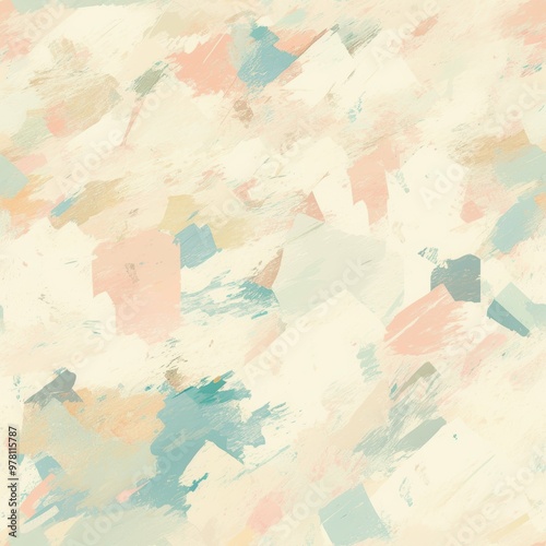 Tranquil Brush-Stroke Textures: Relaxing Pastel Palette Vibes