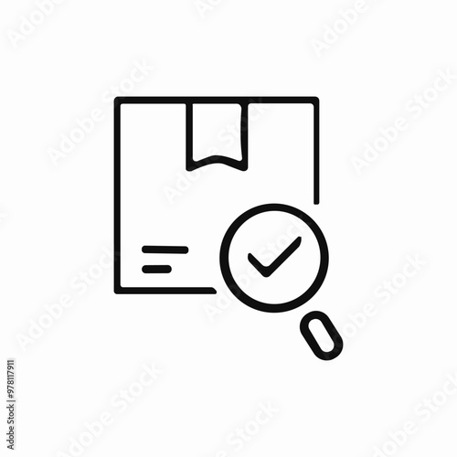 delivery package search icon sign vector