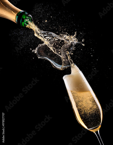 Wallpaper Mural champagne pouring into a glass Torontodigital.ca