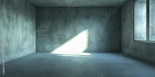 Stark Surroundings: An austere room devoid of any adornments or furniture, spotlighting the individual in its center.