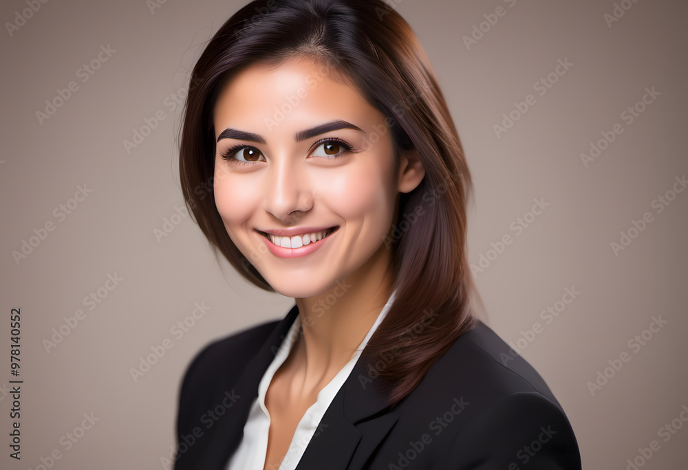 A professional young business woman portrait. A young woman with a warm smile. She has long hair. Her expression is friendly and approachable, showcasing her clear skin and bright eyes. A professional young business woman portrait. A young woman with a warm smile. She has long hair. Her expression is friendly and approachable, showcasing her clear skin and bright eyes.