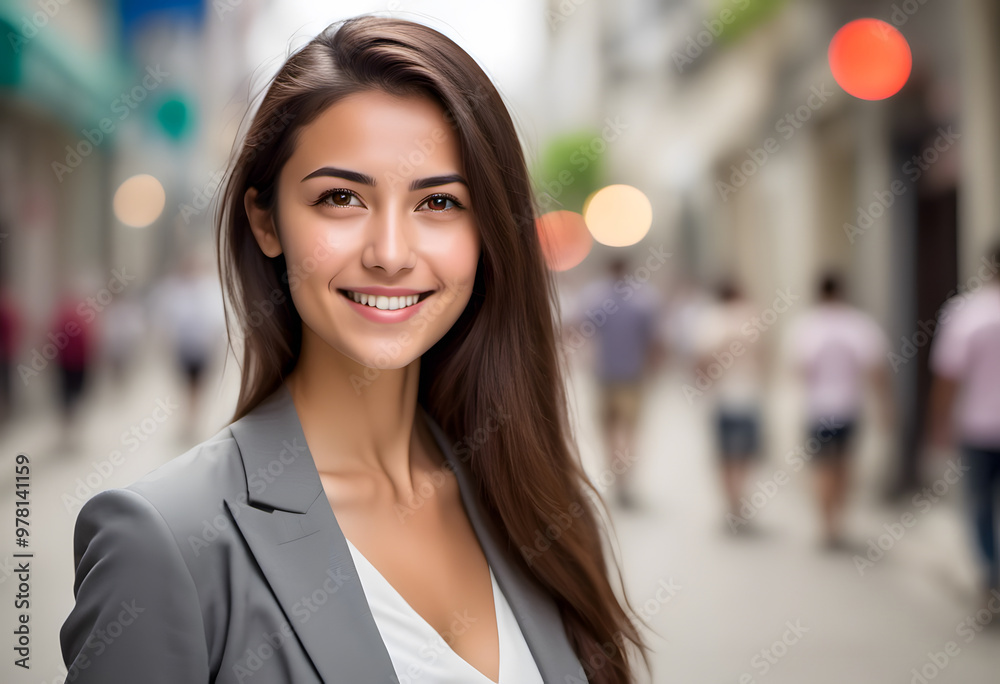 A professional young business woman portrait. A young woman with a warm smile. She has long hair. Her expression is friendly and approachable, showcasing her clear skin and bright eyes. A professional young business woman portrait. A young woman with a warm smile. She has long hair. Her expression is friendly and approachable, showcasing her clear skin and bright eyes.