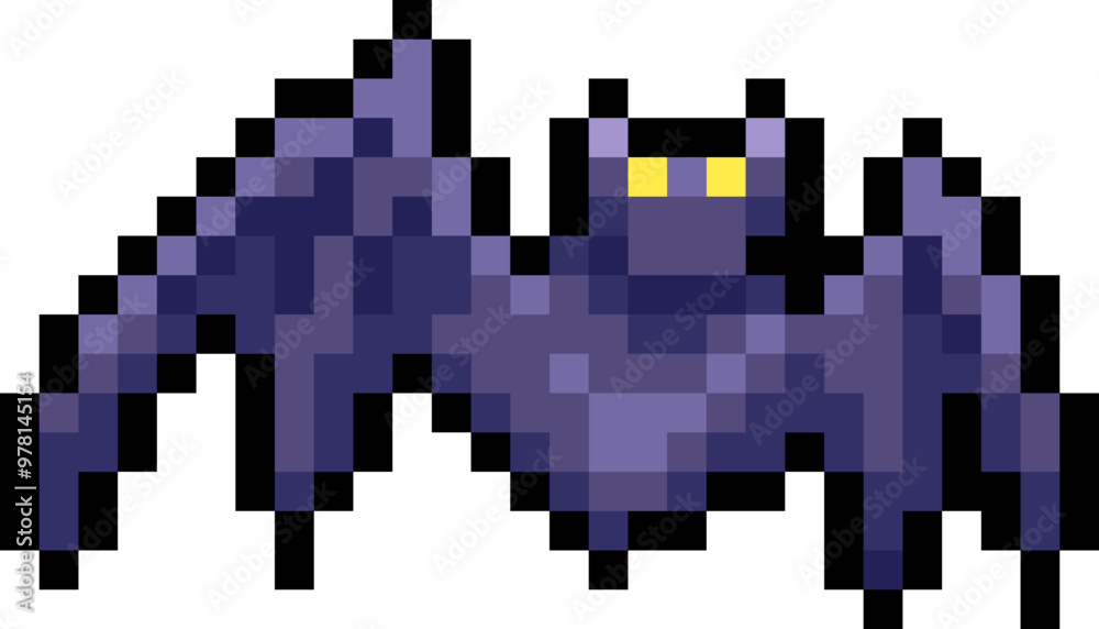 Halloween Bat Pixel 8bit Illustration. Halloween Bat Pixel 8bit Illustration.