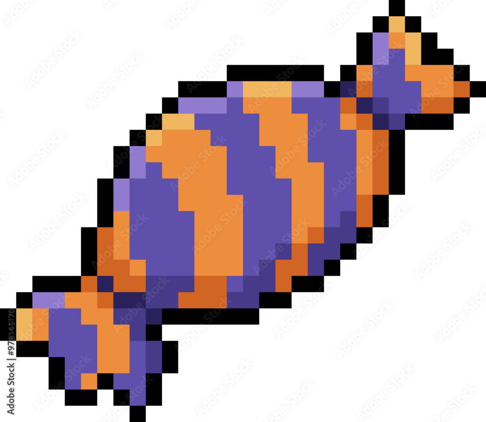 Fototapeta premium Halloween Candy Pixel 8bit Illustration.