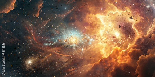 The Cosmic Energy of the Universe Ignites in a Spectacular Celestial Explosion