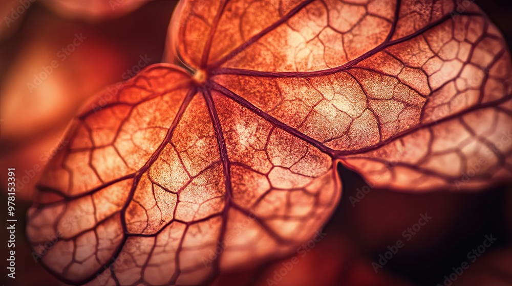Obraz premium Delicate close-up of a single flower petal showcasing intricate details and vibrant hues, revealing the beauty and complexity of botanical life. 