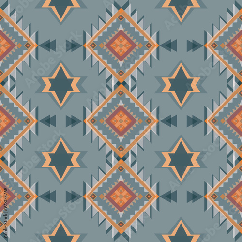 
abstract original native 
native american indian
ethnic native. geometric native pixel.
design for Textiles industry, fashion industry and also home decorating photo