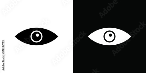 Eye icon Vector flat thin line illustration