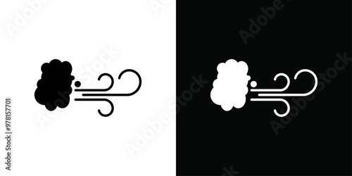 gust icon Vector flat thin line illustration