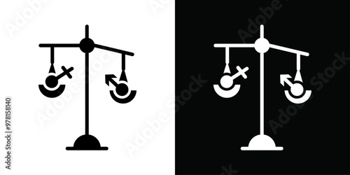 Hormone imbalance icon Vector flat thin line illustration