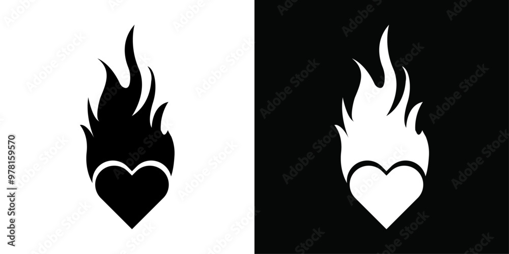 Passion icon Vector flat thin line illustration Passion icon Vector flat thin line illustration