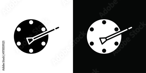 palette color icon Vector flat thin line illustration