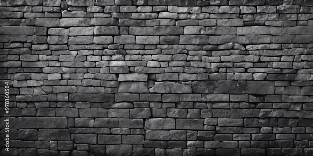 Black and White Stone Wall Black and White Stone Wall