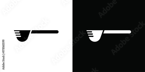 Scoop icon Vector flat thin line illustration