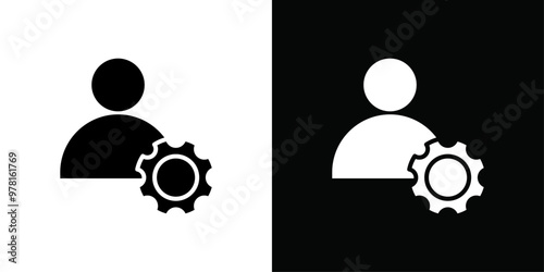 User Management Icon Vector flat thin line illustration