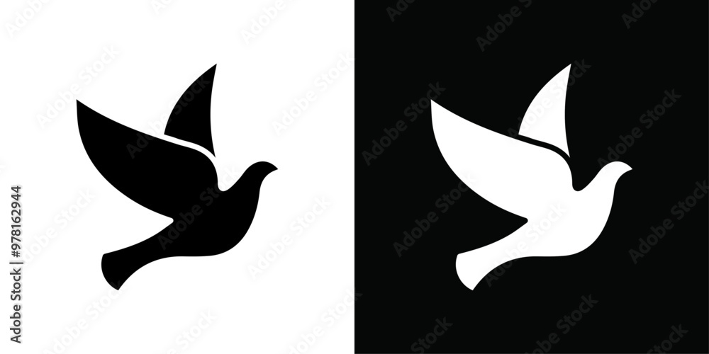 bird icon Vector flat thin line illustration bird icon Vector flat thin line illustration
