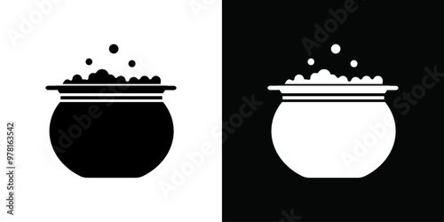 caudron icon Vector flat thin line illustration