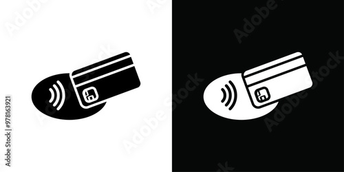 Contactless Payment icon Vector flat thin line illustration