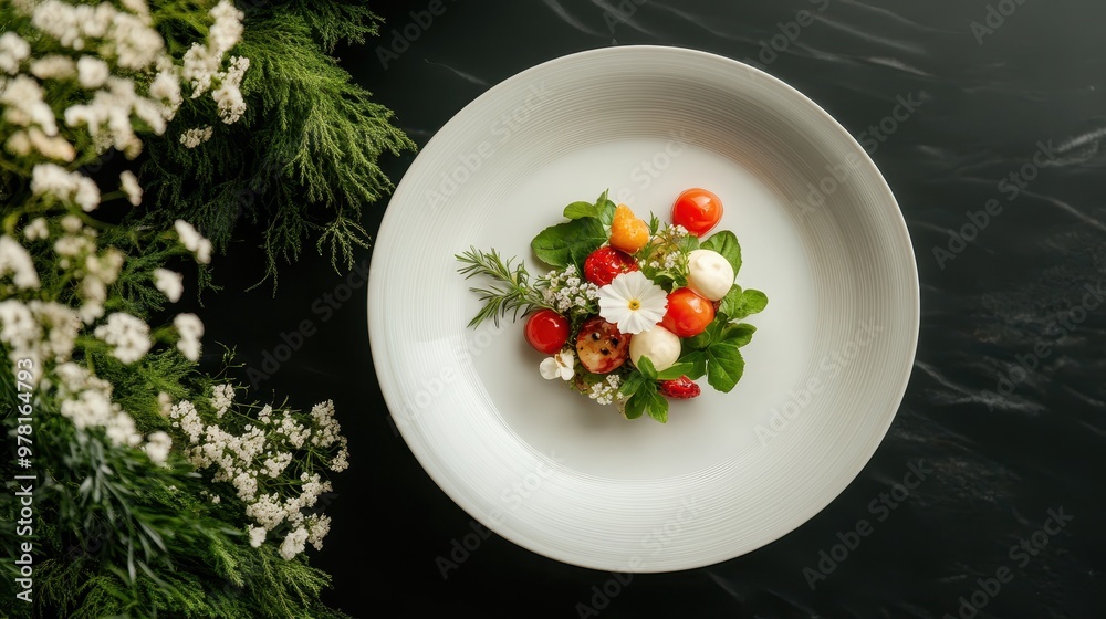 Experimental Dish with Creative Plating and Bold Fusion Flavors