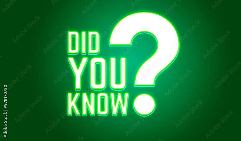 Did you know neon sign