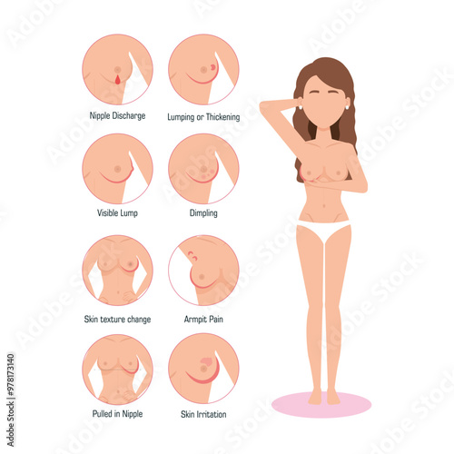 Woman figure with breast cancer vector design.