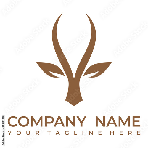 antelope logo vector illustrations design icon logo