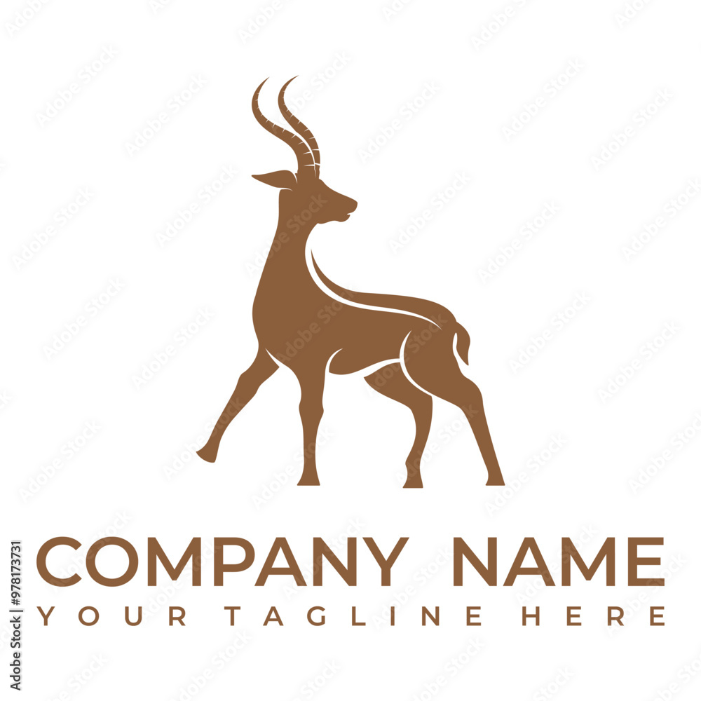antelope logo vector illustrations design icon logo