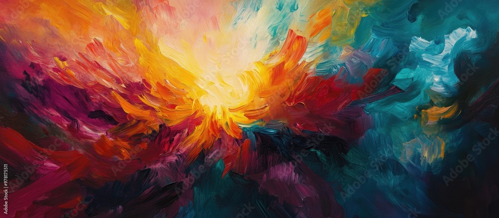 Abstract oil painting with a colorful background showcasing impressionist style Ideal for wall decor this modern surreal artwork features hand drawn textures and unique design elements Abstract oil painting with a colorful background showcasing impressionist style Ideal for wall decor this modern surreal artwork features hand drawn textures and unique design elements