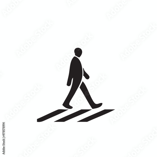 pedestrian simple vector, pedestrian logo