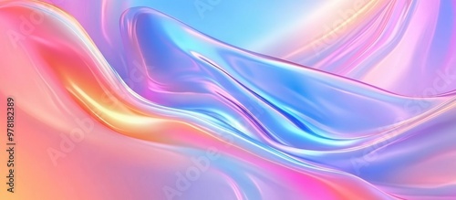 Holographic Background Collection Iridescent Foil Texture Ai Generated
