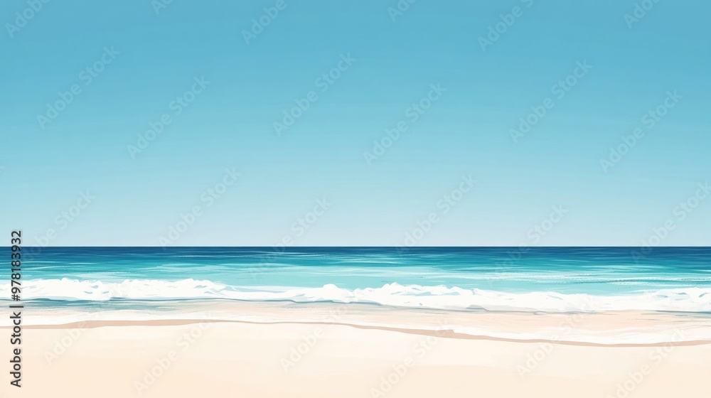 Tropical Beach Background Summer View Of The Sea With Clear Water And Blue Sky Tropical Beach Background Summer View Of The Sea With Clear Water And Blue Sky