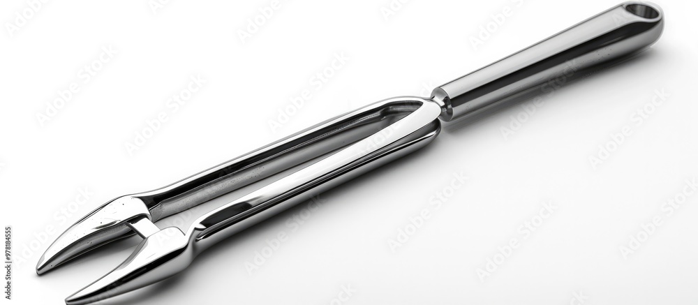 A metallic chrome wrench a versatile and essential tool for a wide range of repair and maintenance services in various industries  This sturdy and durable hardware equipment is used by mechanics