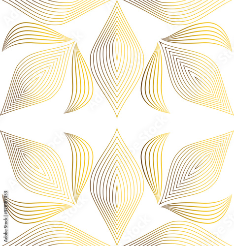 abstract golden floral pattern