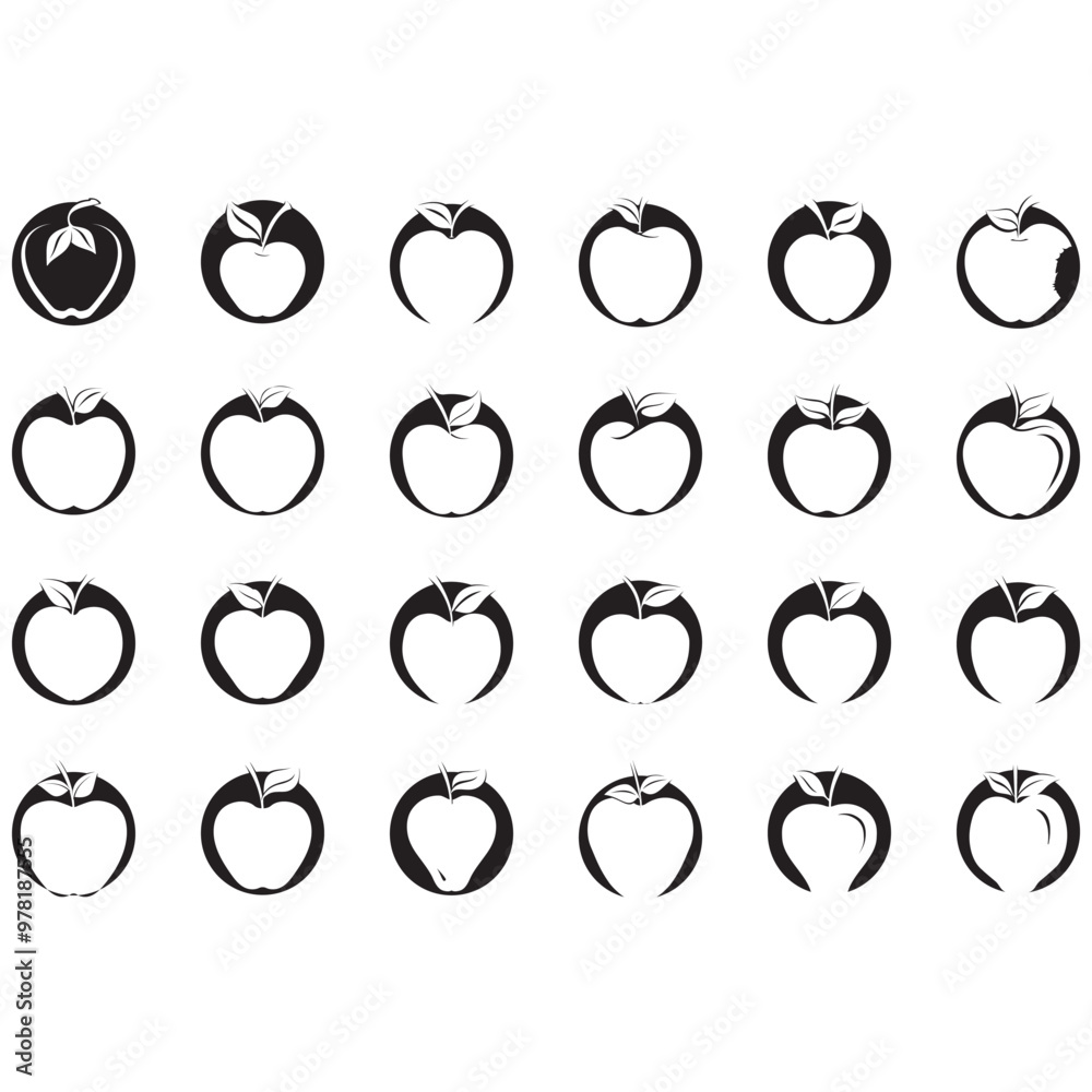 Icon bundle logo vector apple Icon bundle logo vector apple
