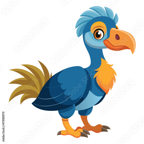 Print Handsome Dodo Clipart Vector Illustration in Detailed Style for Creative Designs and Art Projects