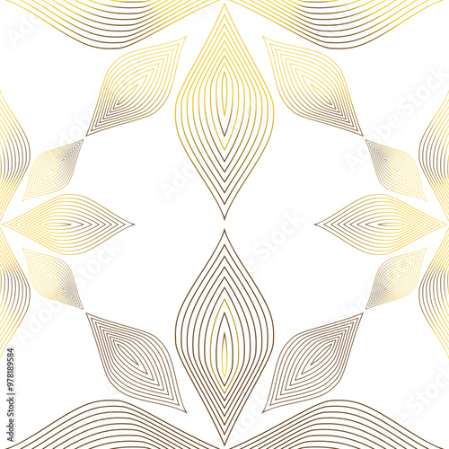 abstract golden floral pattern