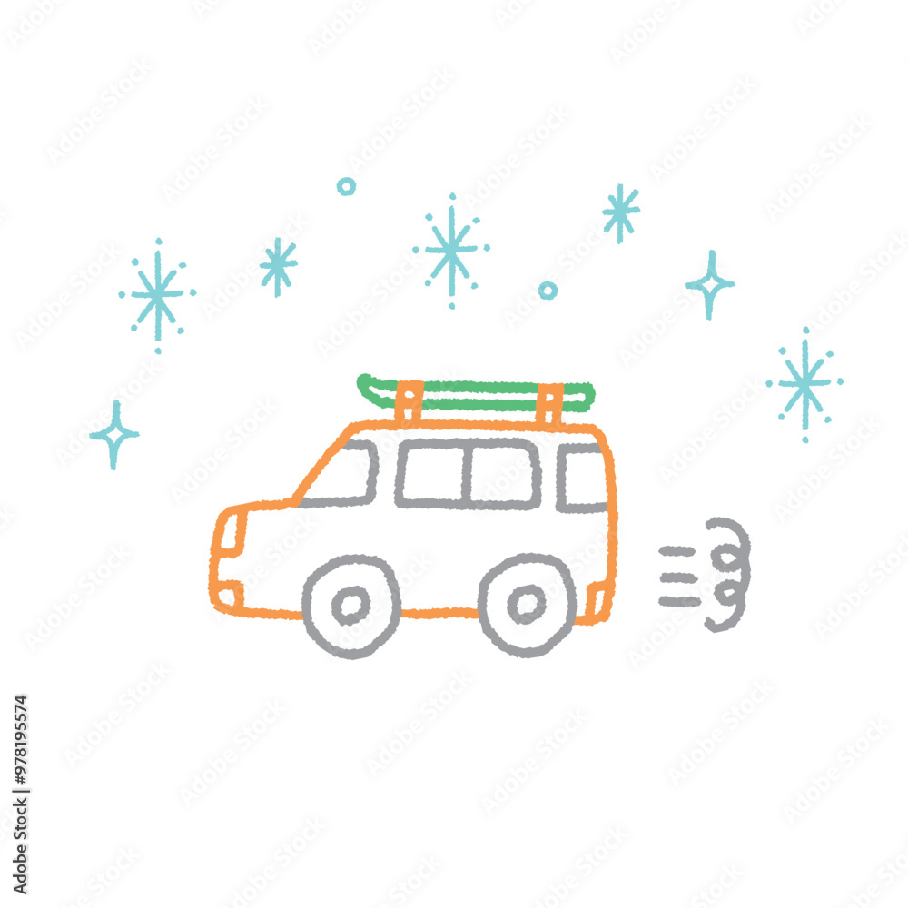 冬 旅行 車 スキー シンプル イラスト 冬 旅行 車 スキー シンプル イラスト