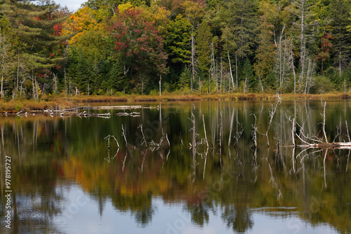 Natural lake in Quebec,Canada