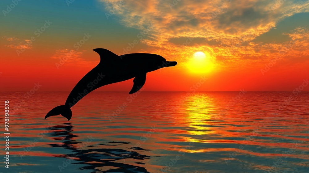 Serene Sunrise Yoga: Silhouette in Vibrant Hues Serene Sunrise Yoga: Silhouette in Vibrant Hues