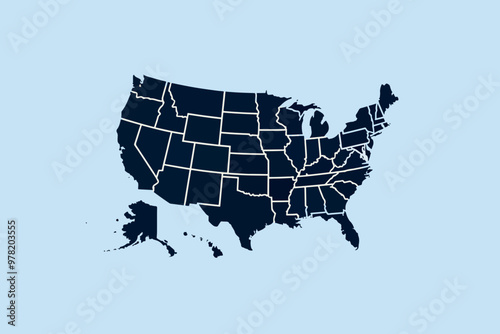 United States map silhouette.