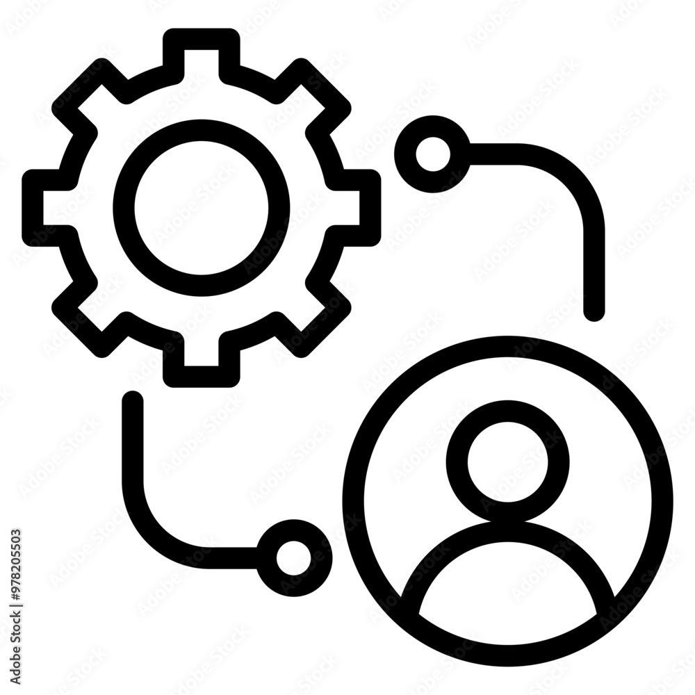 contact person with setting icon contact person with setting icon