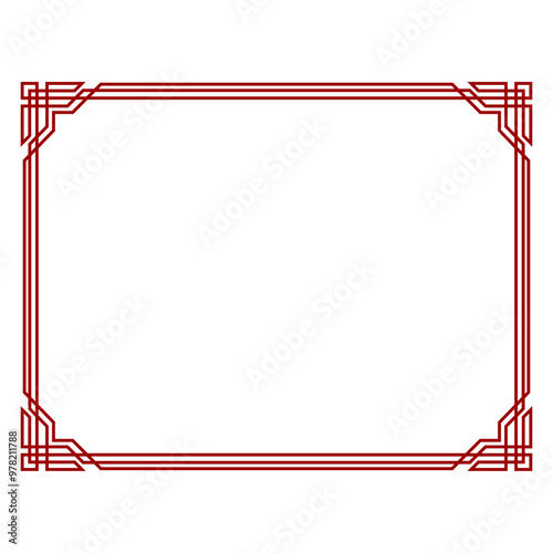 red chinese border frame.eps