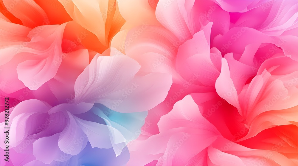 Floral swirls with pastel hues, seamless pattern, airy and delicate, digital watercolor technique, elegant and dreamy, ideal for fashion textiles. Floral swirls with pastel hues, seamless pattern, airy and delicate, digital watercolor technique, elegant and dreamy, ideal for fashion textiles.