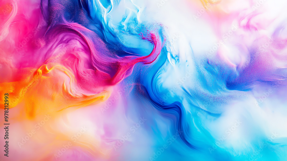 Vibrant abstract background featuring swirling colors of pink, blue, and orange, creating a mesmerizing fluid design. Vibrant abstract background featuring swirling colors of pink, blue, and orange, creating a mesmerizing fluid design.