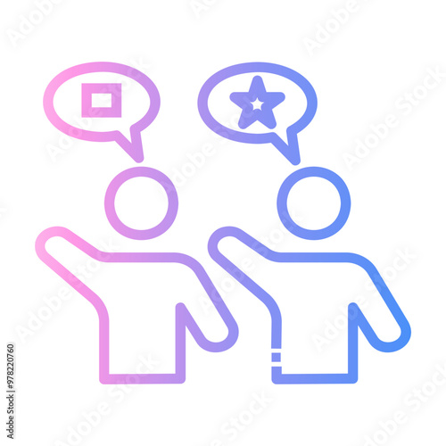 ethnicity Line Gradient Icon