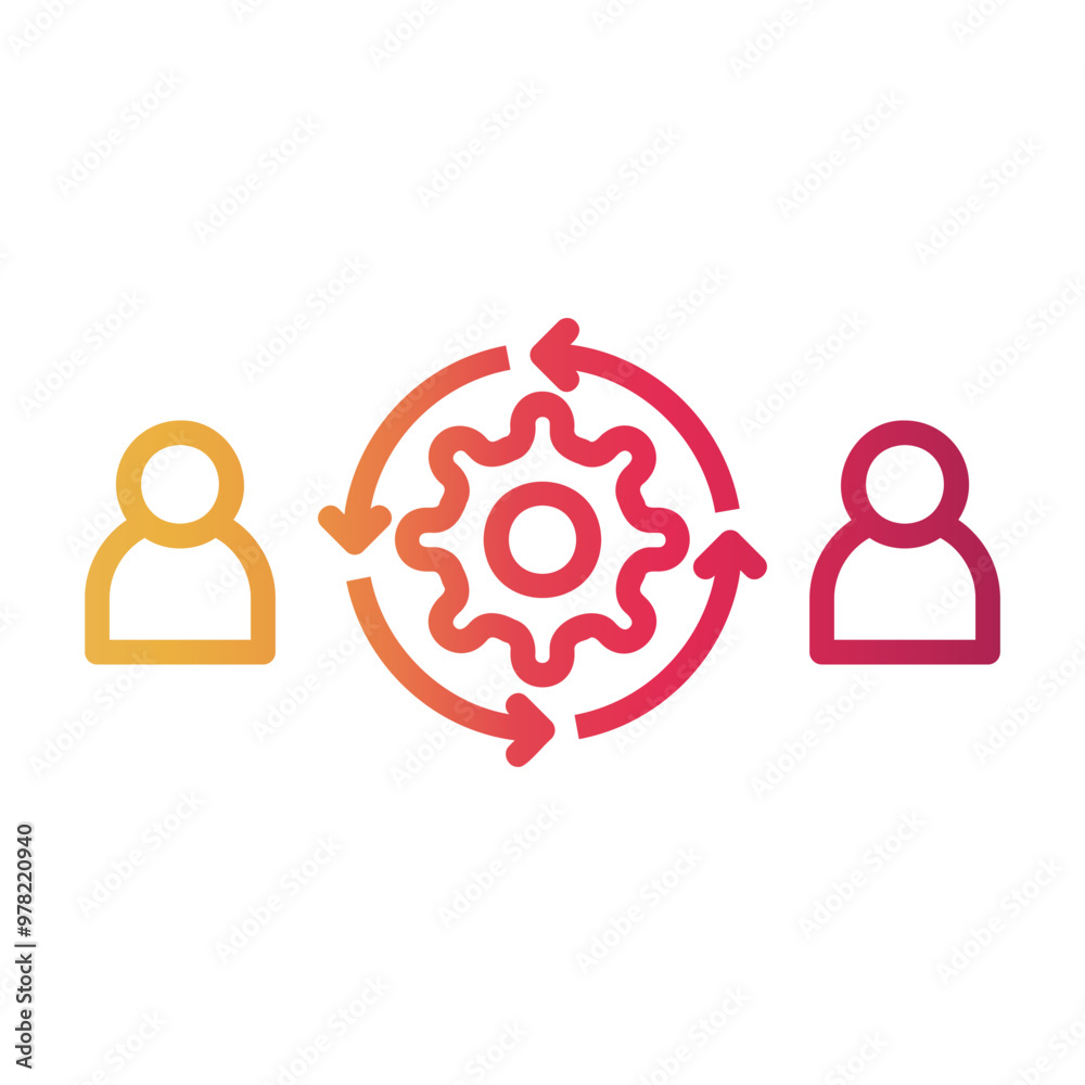 inclusive Line Gradient Icon inclusive Line Gradient Icon