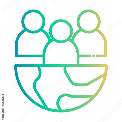 politics Line Gradient Icon