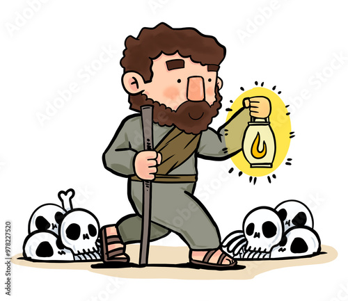 Slika na platnu “Then he said to me, “Prophesy to these bones and say to them, ‘Dry bones, hear