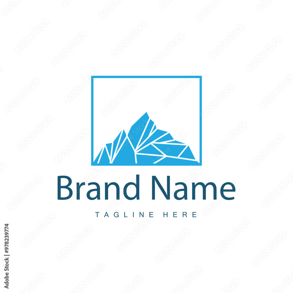 Iceberg Logo, Antarctica Logo Design, Simple Nature Landscape Vector Illustration Template Iceberg Logo, Antarctica Logo Design, Simple Nature Landscape Vector Illustration Template